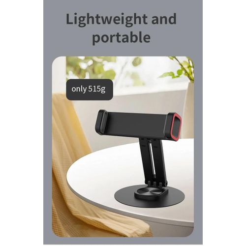 MK-63 Destop Holder Rotating Stable and Anti-skid Wide Compatibility Foldable Desktop Holder For Mobile Tablet iPhone iPad - Multicolor