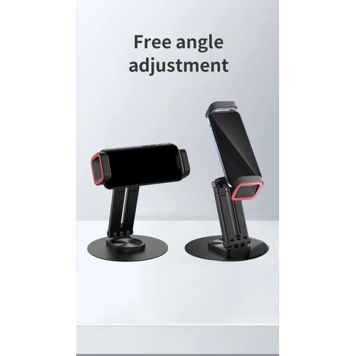 MK-63 Destop Holder Rotating Stable and Anti-skid Wide Compatibility Foldable Desktop Holder For Mobile Tablet iPhone iPad - Multicolor
