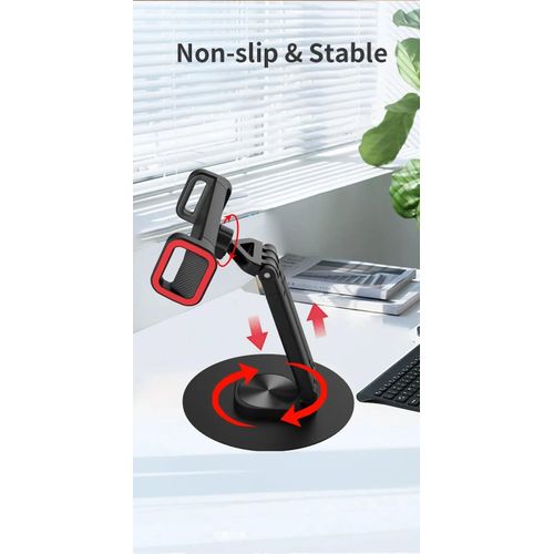 MK-63 Destop Holder Rotating Stable and Anti-skid Wide Compatibility Foldable Desktop Holder For Mobile Tablet iPhone iPad - Multicolor