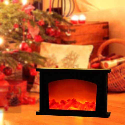 LED Fireplace Lantern Flamless  Effect Lamp Home