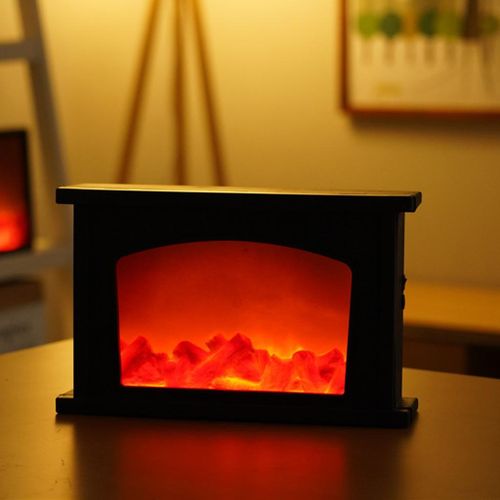 LED Fireplace Lantern Flamless  Effect Lamp Home