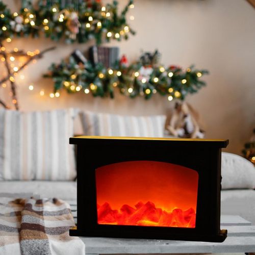 LED Fireplace Lantern Flamless  Effect Lamp Home