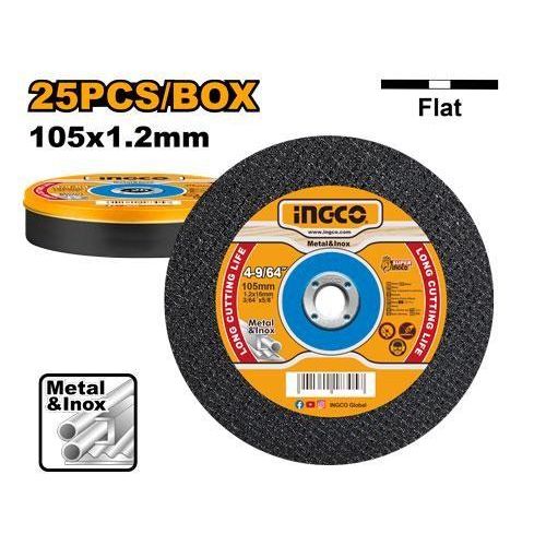 INGCO Abrasive Metal Cutting Disc Set 25pcs - Black