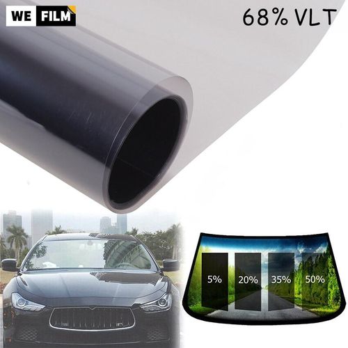 WEFILM 68%VLT Black Car Windscreen Tint Front Window Foils Explosion-proof Solar Protection Film Tints