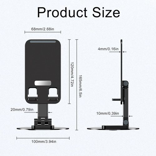 Mobile Phone Holder, Universal Foldable Table Holder, Compatible with Smartphones