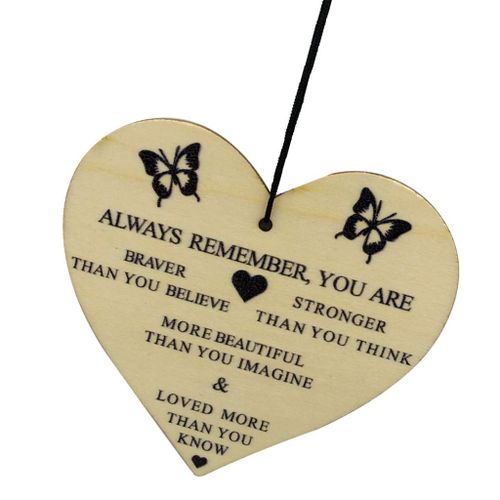 Heart Shape Wooden Piece Wood Gift Tag Embellishment