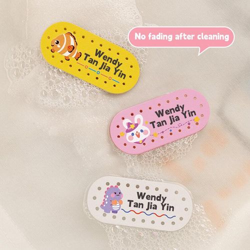 WEPHOTO Personalized Waterproof Custom Name Tag Labels Custom Labels to Mark Clothes and Objects. - Great for School, Daycare, Camp Gear