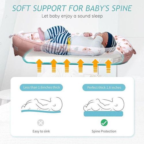 Baby Lounger Co-Sleeping Bassinet Soft Cotton Infant Bed