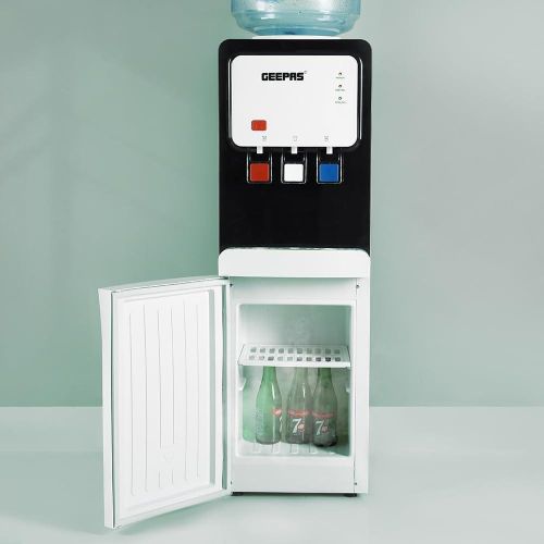 Geepas Hot & Cold Water Dispenser 2Taps  Perfect for Home, Shopping Malls, and Office-White