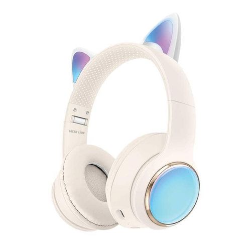 GL-400 Kids Wireless Head Phone  Bluetooth Gaming Gamer Foldable Cat Headphones with LED Light Up,Wireless  Earphone for Children Compatible Smartphone Laptop PC For nline Distant Learning