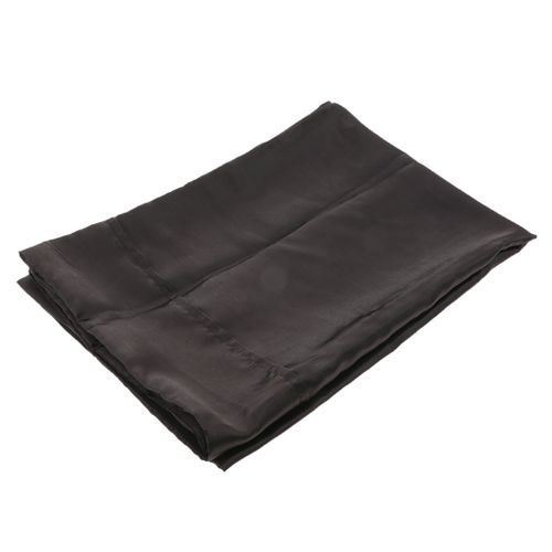 Soft Satin Pillowcase  Cover Without Zipper - Queen  Black