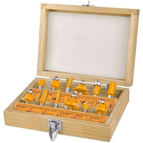 INGCO AKRT1211 12pcs Router Bits Set(8mm) - Yellow