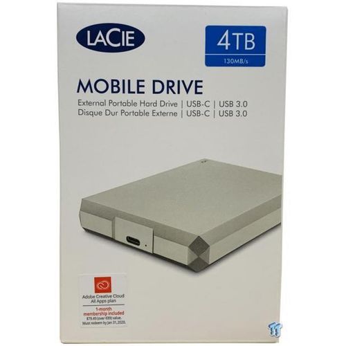 Mobile Drive, 2TB , External Hard Drive, Moon Silver, USB-C, 2 year Rescue Services (STHG2000400)- Silver