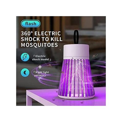 LED Mosquito Killer Trap Lamp Electric Shock Bug Zapper For Insects Fly Screen - Multi-colours.