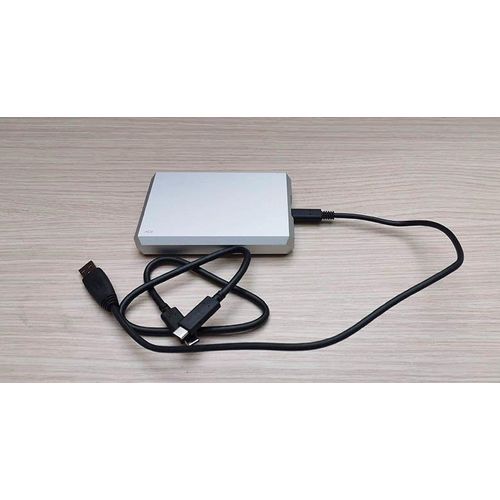Mobile Drive, 5TB, External Hard Drive, Moon Silver, USB-C, 2 year Rescue Services (STHG5000400)- Silver