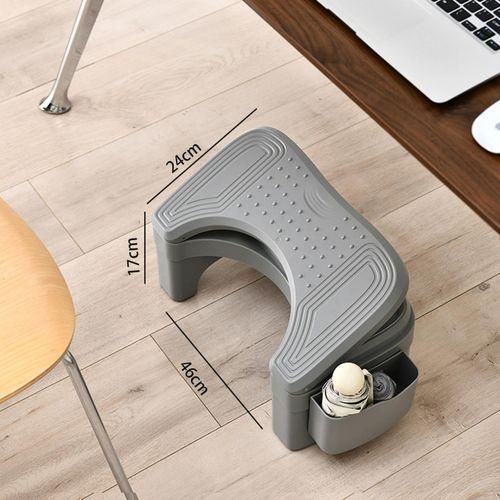 Bathroom Step Stool Adjustable Height Poop Stool with for Health Grey