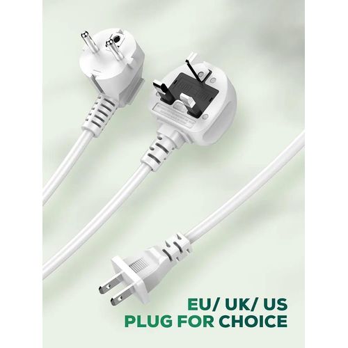 2500W Power Strip Surge Protector With 5 Ac Outlets Sockets And 6 Usb Charging Ports 2m Long Extension Cord For Home- White