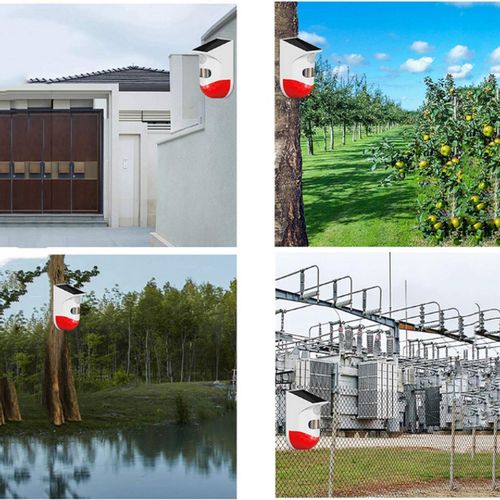 Outdoor Solar Powered & Siren Alarm PIR Motion Sensor Standalone Alarm System