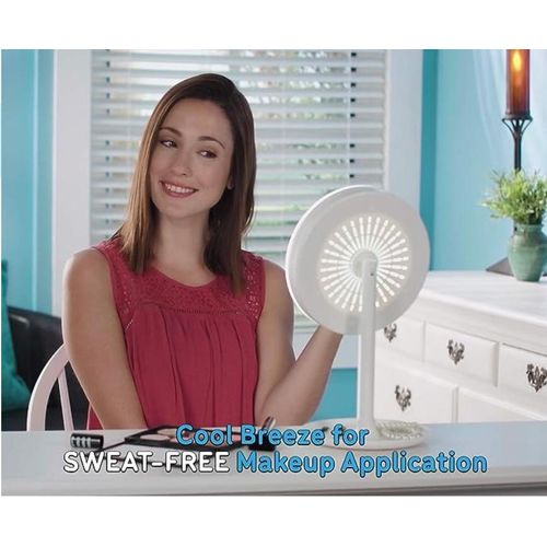 Makeup Mirror With Lights And Fan, Studio Makeup Mirror