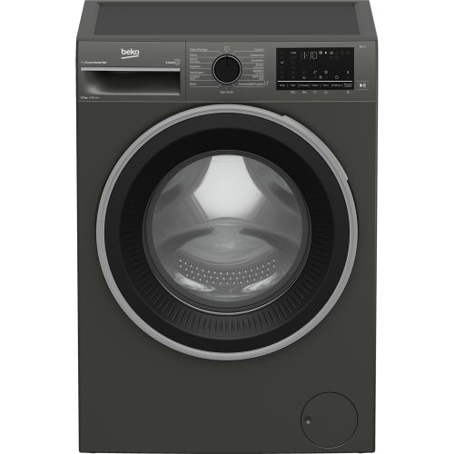 Beko 12kg Front Loader Freestanding Washing Machine - 1400 Rpm, Manhattan Grey