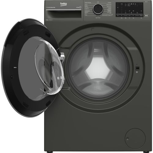 Beko 12kg Front Loader Freestanding Washing Machine - 1400 Rpm, Manhattan Grey