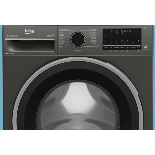 Beko 12kg Front Loader Freestanding Washing Machine - 1400 Rpm, Manhattan Grey