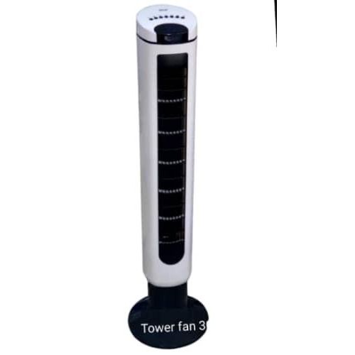 Freestanding Tower Fan Cooling Oscillating Swinging 32 inch with 3 Speed Configuration Silent Setting Quiet Bladeless With Adjustable Wind Power 12h Timer, LED Sensor Panel, Remote Controller And Charger For Bedroom Living Room Home Office