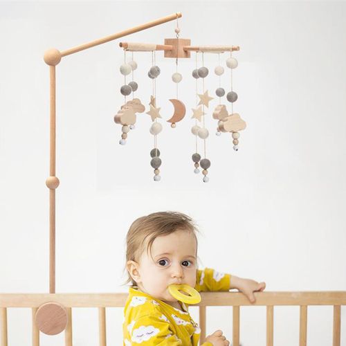 Baby Crib Mobile Toy Wooden Early Development Wind  A
