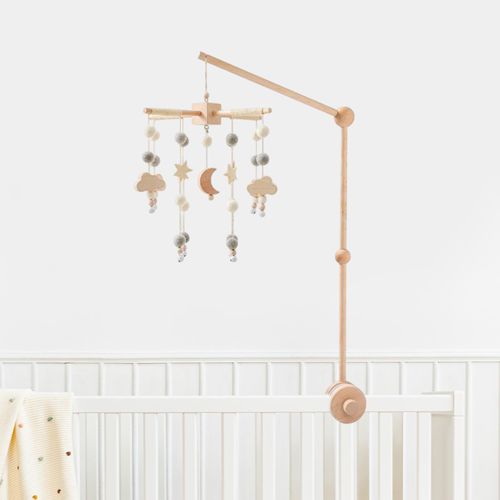 Baby Crib Mobile Toy Wooden Early Development Wind  A