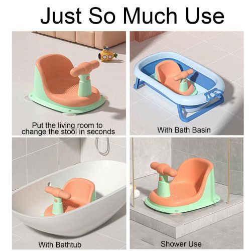 Baby Bathtub Seat Chair Non-Slip Infants Bathtub Chair for 6-18 Months Baby