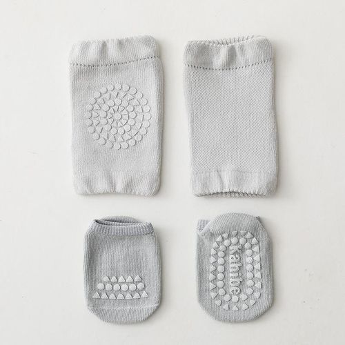Baby Crawling Anti-Slip Knee Pad and Socks Set Unisex Toddler Learn to Walk Accessory NO