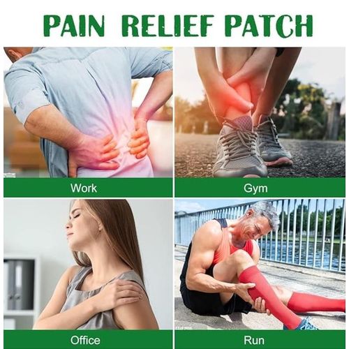 Herbal Pain Relieve  Patches, 10Pieces- Green,
