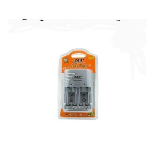 Electric Rechargeable Battery Charger Size AA,AAA and 9V - Silver