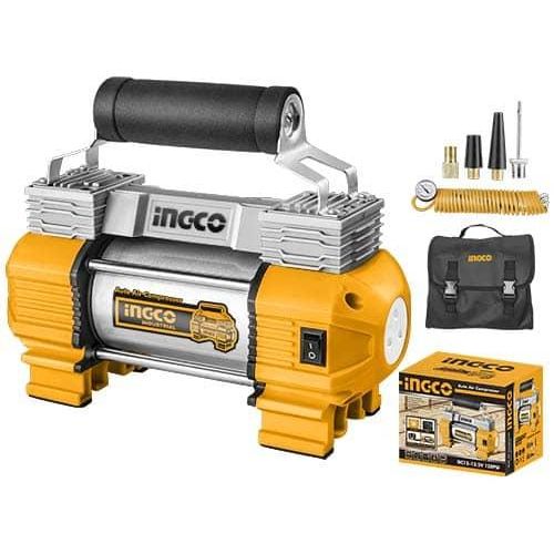 INGCO Auto Air Compressor 12V,18A &ndash; Silver