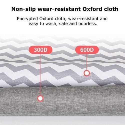 Baby Crib Cot Bed Storage Bag Hanging Pocket Diaper Nappy Clothes Organizer Bag Grey