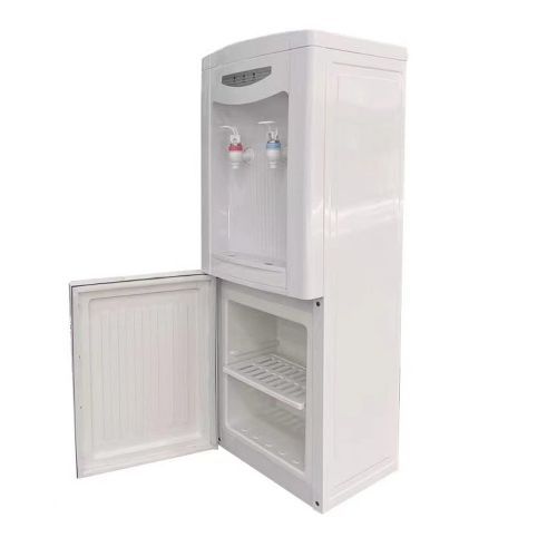 2 Tap Hot And Cold Water Dispenser/cooler With Refrigerator - White