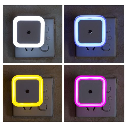 1PCS Wall-mounted Sensor Night Light Automatic On/Off LED Sensor Lights Plug into Wall Light Stair Lamp for Stairway Bathroom Kids Room Garage Cabinet Bedroom NO5111
