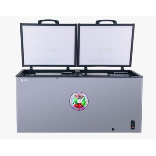 SPJ 660 Litres Hard Top Double Door Deep Freezer - Silver