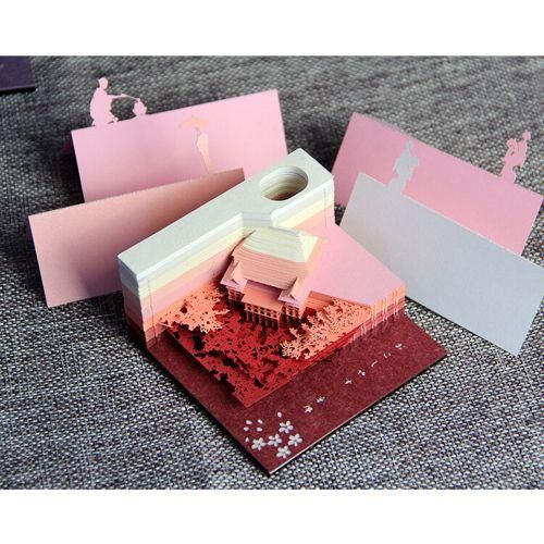 3D Exquisite Art Sticky Stereoscopic Post Note Paper