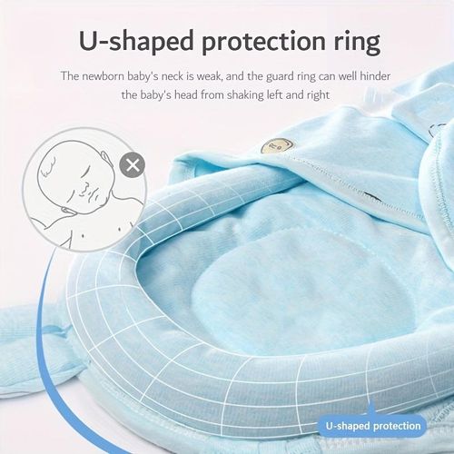 Cartoon Printed Head Guard Pure Cotton Sleeping Bag For Baby 0-3 Months