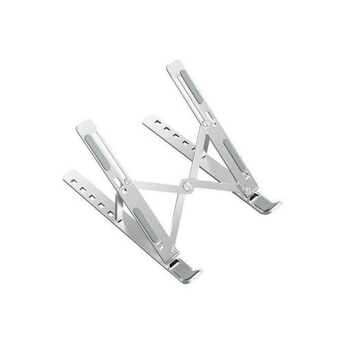 Metal Foldable Adjustable Height Laptop Stand - Silver