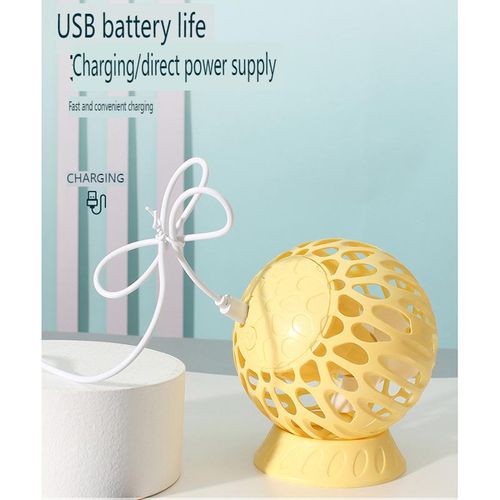 Night Light with fan  USB blue pink & yellow