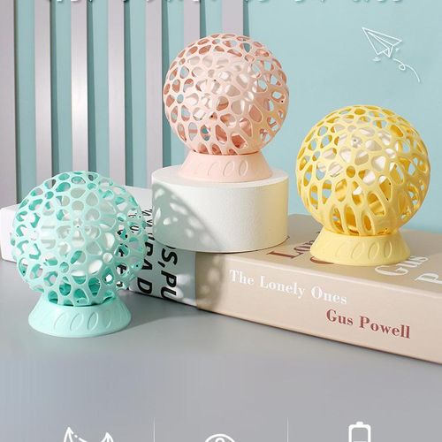 Night Light with fan  USB blue pink & yellow