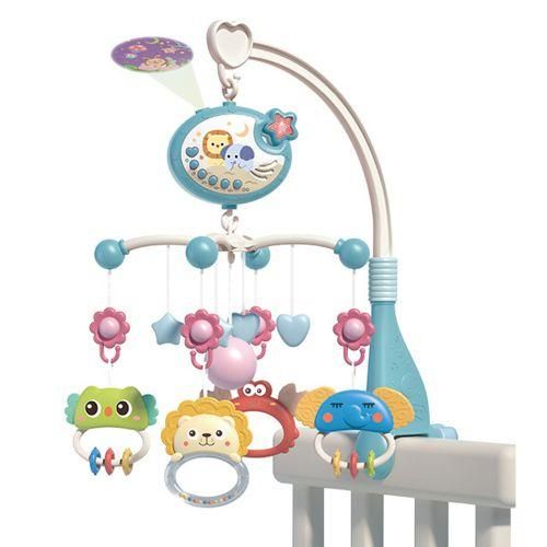 Cute Baby Crib Mobile With Music Lights Star Projection
