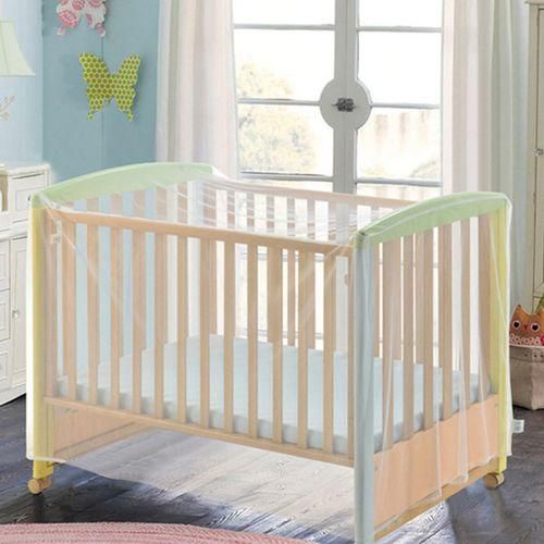2 Size 2Size Baby Bed Mosquito Mesh Summer Curtain Crib Cot Flies Folding Net Cradle Cuturn Net For ToddlerBed Four Corner Post Bed Canopy 140x81x85cm