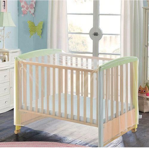 2 Size 2Size Baby Bed Mosquito Mesh Summer Curtain Crib Cot Flies Folding Net Cradle Cuturn Net For ToddlerBed Four Corner Post Bed Canopy 140x81x85cm