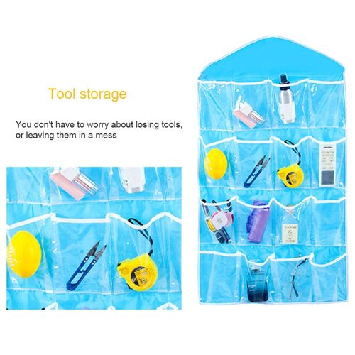 16 Pockets Socks Bra Underwear Hanging Organizer Clear Home Hanging Rack Hanger Storage Organizer Bedroom Bag NO5115