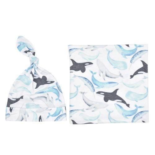 2Pcs Newborn Baby Sleep Sack Baby Swaddle Wrap Blanket and Hat Infant Receiving Blanket Baby Shower Swaddle Gift  C