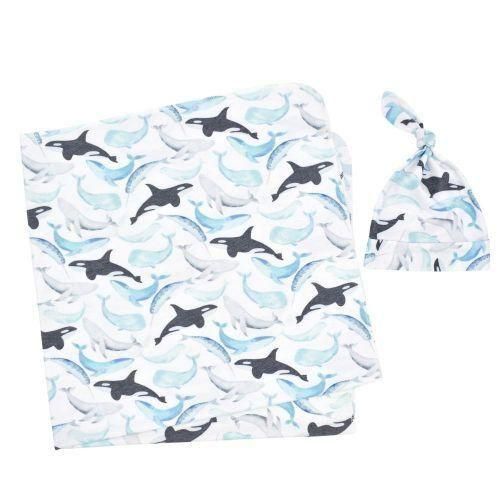 2Pcs Newborn Baby Sleep Sack Baby Swaddle Wrap Blanket and Hat Infant Receiving Blanket Baby Shower Swaddle Gift  C