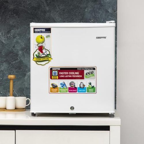 Geepas 60L Single Door Refrigerator- White